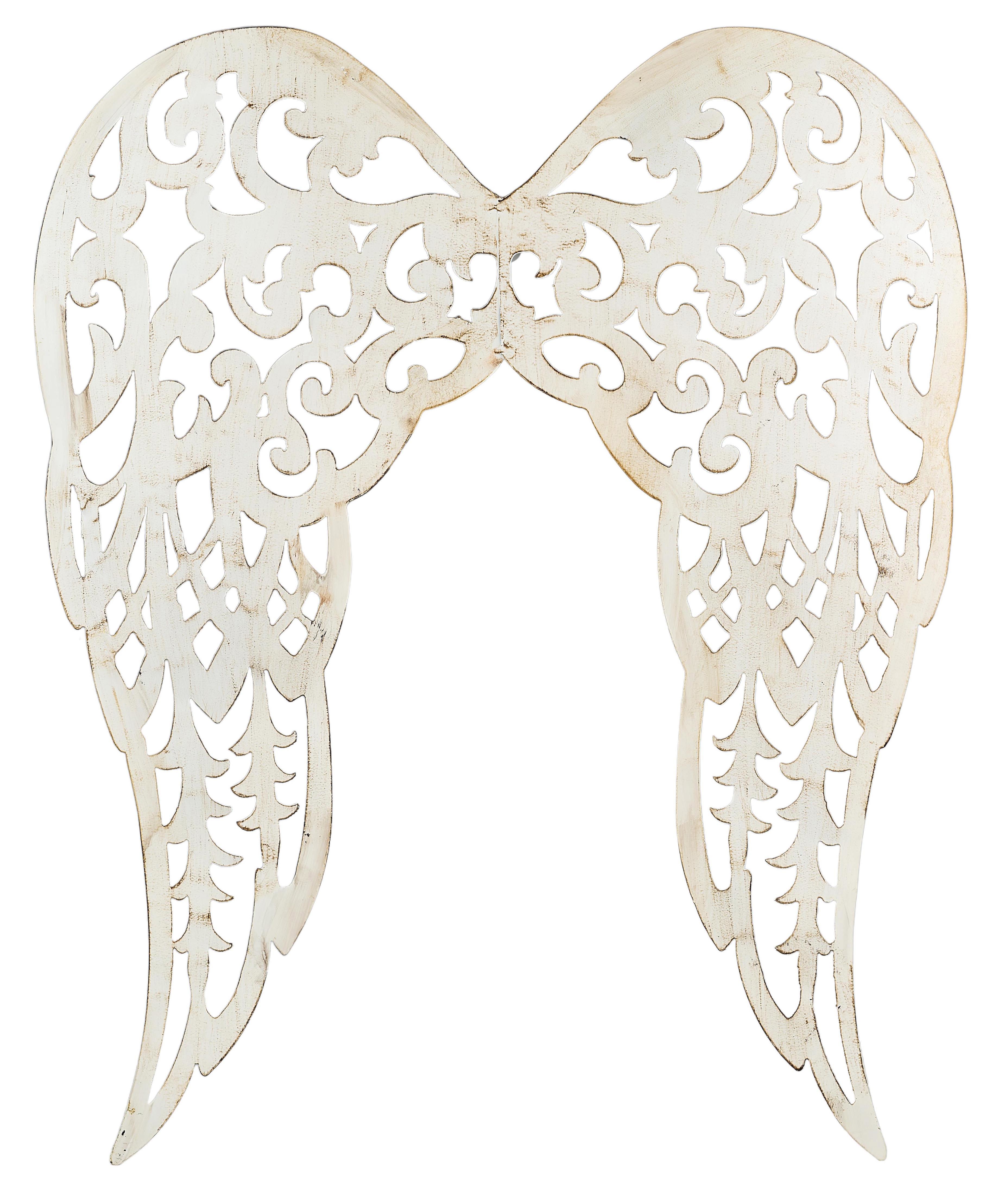 18 Filigree Angel Wings: Antique Cream