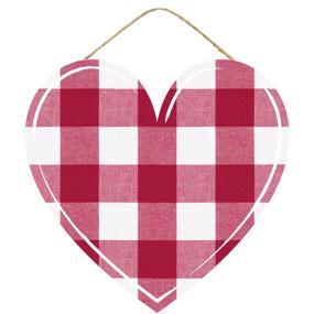 12 Wooden Heart Sign: Love Pattern Heart [AP8590] 