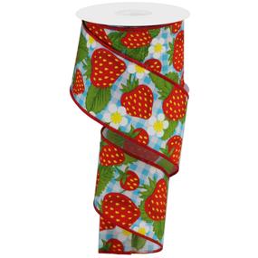 RIBBON, 1.5X10YD, STRAWBERRIES