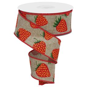 RIBBON, 1.5X10YD, STRAWBERRIES