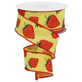 RIBBON, 1.5X10YD, STRAWBERRIES