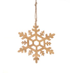 Large Mango Wood Snowflake